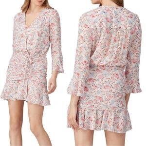 Veronica Beard Floral Silk Sean Mini Dress Size 8